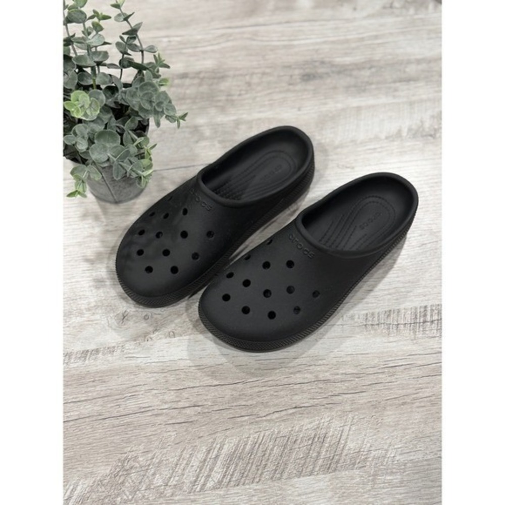 CROCS Women's Black Slip-On Clog Mule